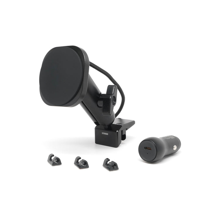 Image of Offroam MagSafe-compatible Phone Mount for Lexus GX 460 2022-2023. This premium phone mount installs easily without drilling or glue. High force magnets hold phone on any trail, road, or track. Perfect placement without blocking screens, driver view, or air flow. Fully adjustable positioning.