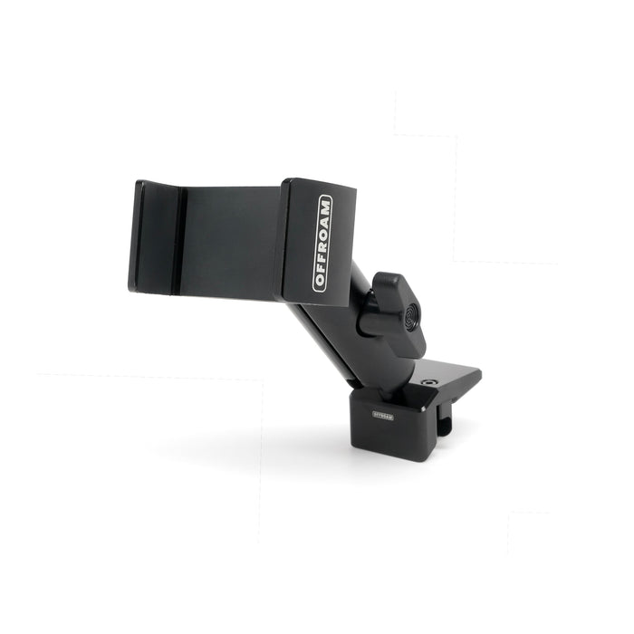 Image of Offroam Phone Mount for Lexus GX 460 2022-2023. This premium phone mount installs easily without drilling or glue. Spring loaded Universal holder for use with any phone. Perfect placement without blocking screens, driver view, or air flow. Fully adjustable positioning.