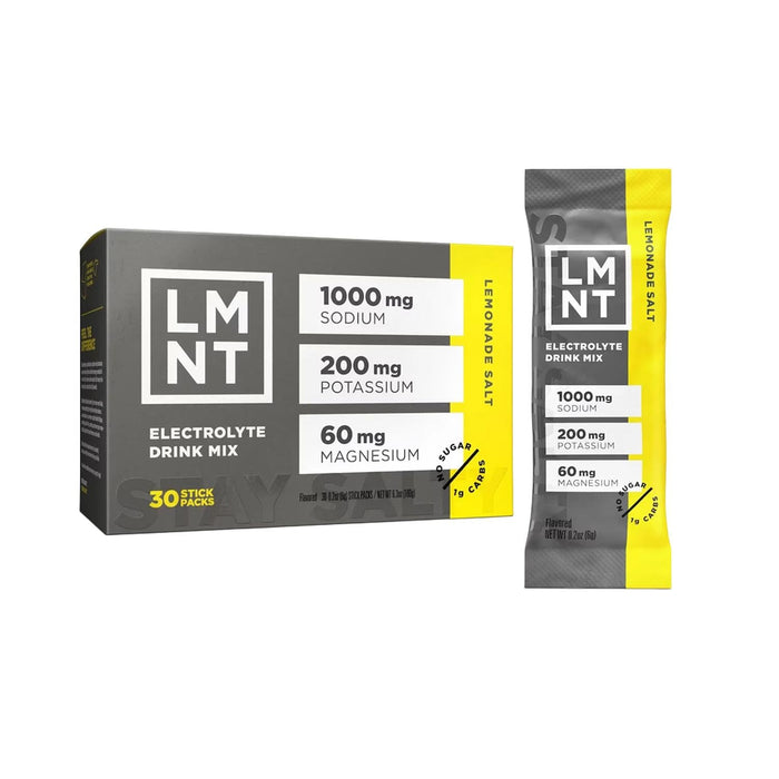 LMNT Lemonade Salt Electrolyte Drink Mix 30 stick box