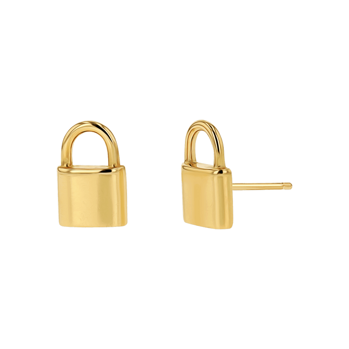 Love Padlock Stud Earrings