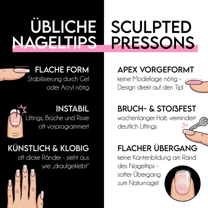 Mandel S · Sculpted Pressonnails · Soft Gel Tips