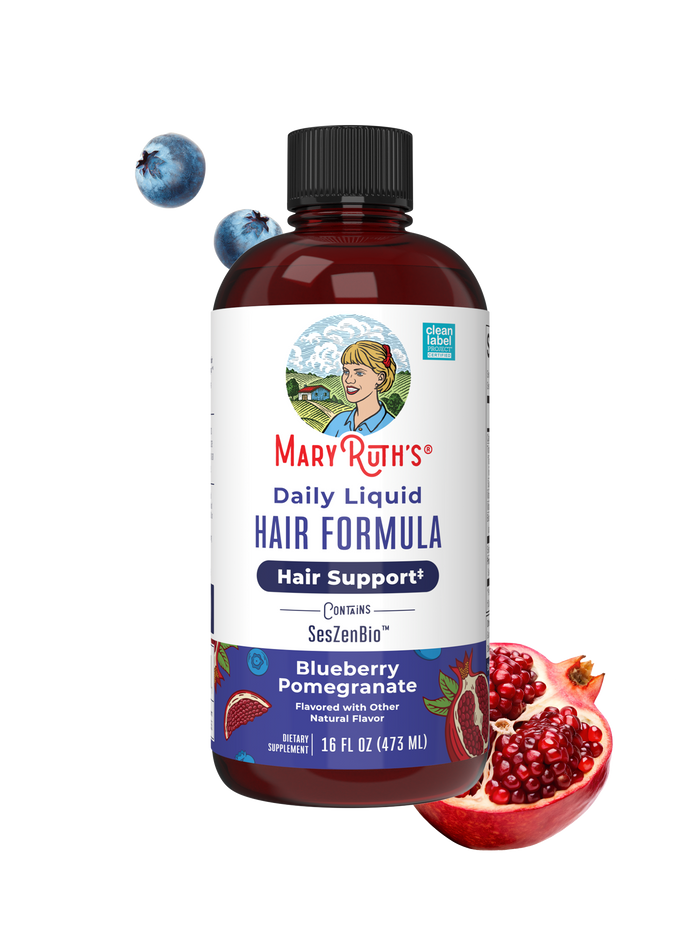 MaryRuth's Daily Liquid Hair Formula Blueberry Pomegranate 16 fl oz