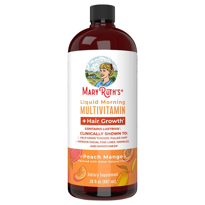 MaryRuth's Liquid Morning Multivitamin Hair Growth Peach Mango 30 fl oz