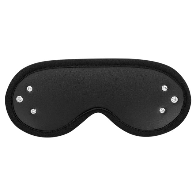 Mască COQUETTE Fantasy Blind Mask, pentru jocuri erotice BDSM, din piele vegană, ajustabilă, culoare negru