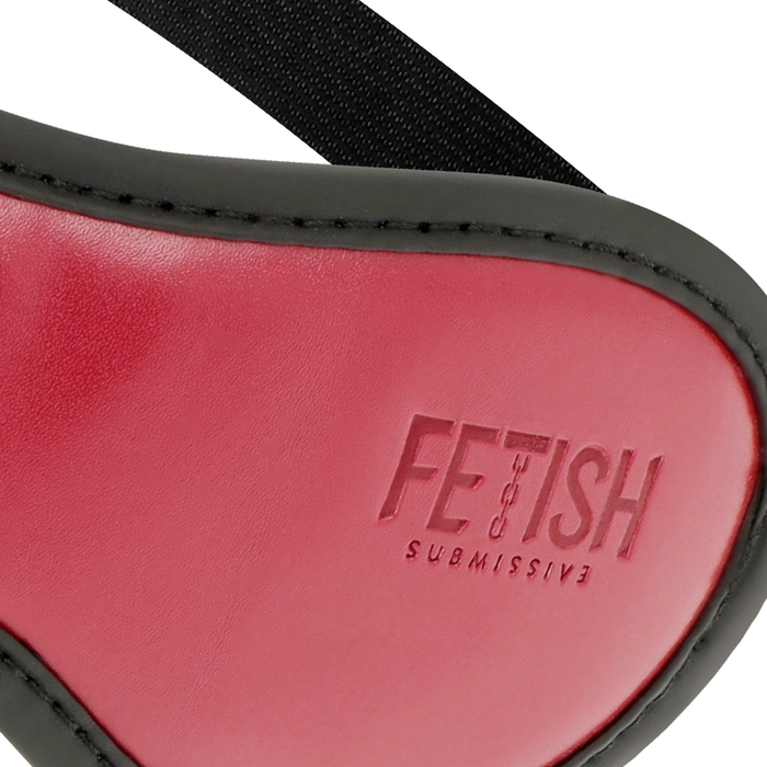 Mască FETISH SUBMISSIVE Eye Mask, pentru jocuri erotice BDSM, din piele vegană, culoare roșu