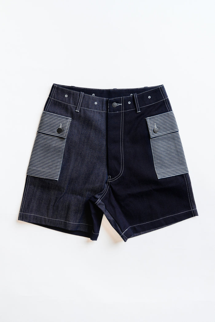 MASH UP P-43 SHORTS - MULTI INDIGO