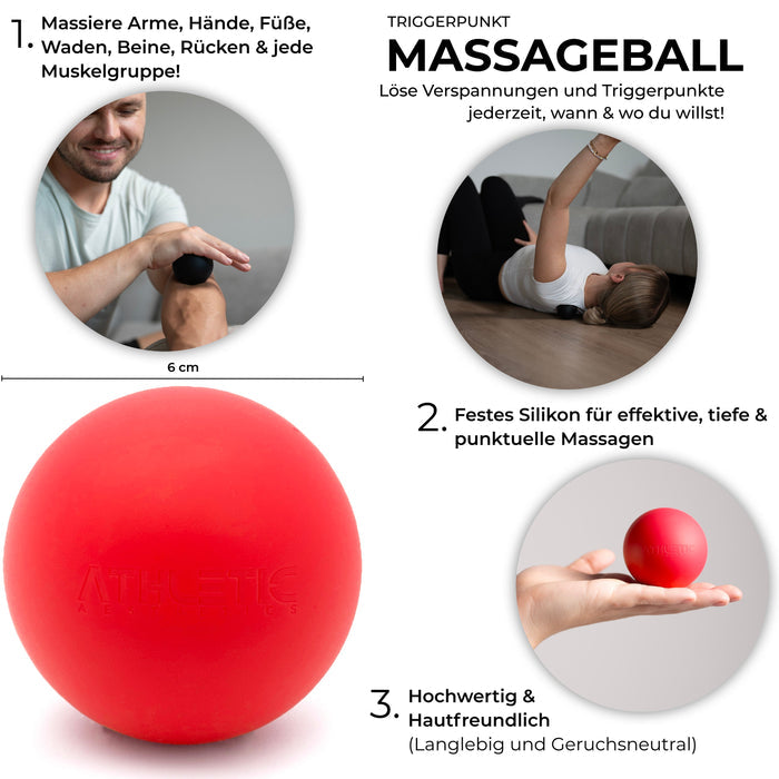 Massageball/Lacrosse Ball (Rot) - Athletic Aesthetics