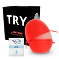 Masturbator manual JAMYJOB Egg Masturbator Black Version, din TPE transparent, texturizat, în formă de ou