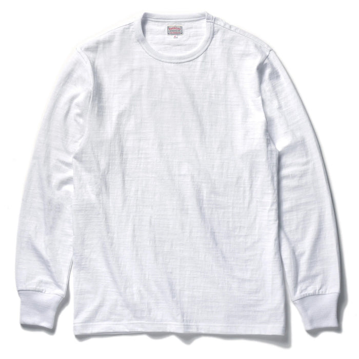 MC21109 ATHLETIC L/S T-SHIRT/ LOOP-WHEEL - WHITE