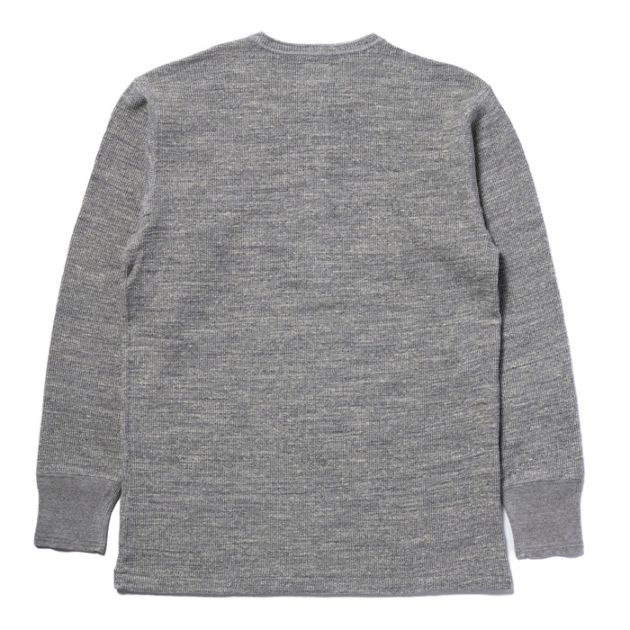 MC22120 WESTERN CARDIGAN STICH HENLEY SHIRT - GREY
