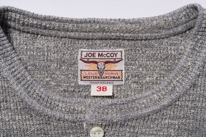 MC22120 WESTERN CARDIGAN STICH HENLEY SHIRT - GREY