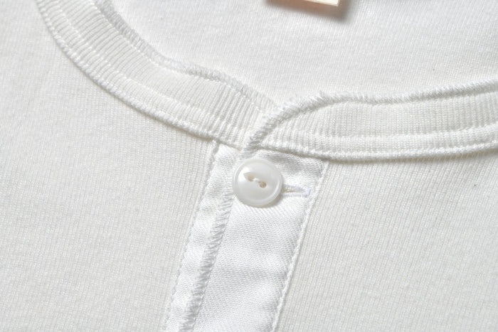 MC23022 UNION HENLEY UNDERSHIRT S/S - WHITE