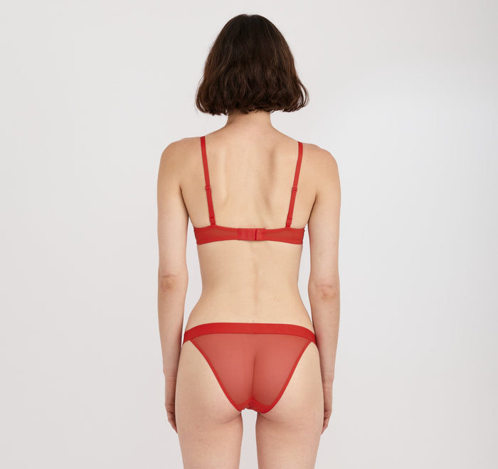 Mesh Unlined Demi Bra