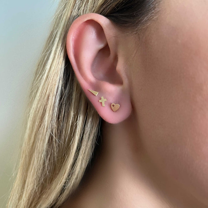 Mini Heart Stud Earrings