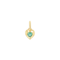 Mini Puff Heart Gemstone Charms