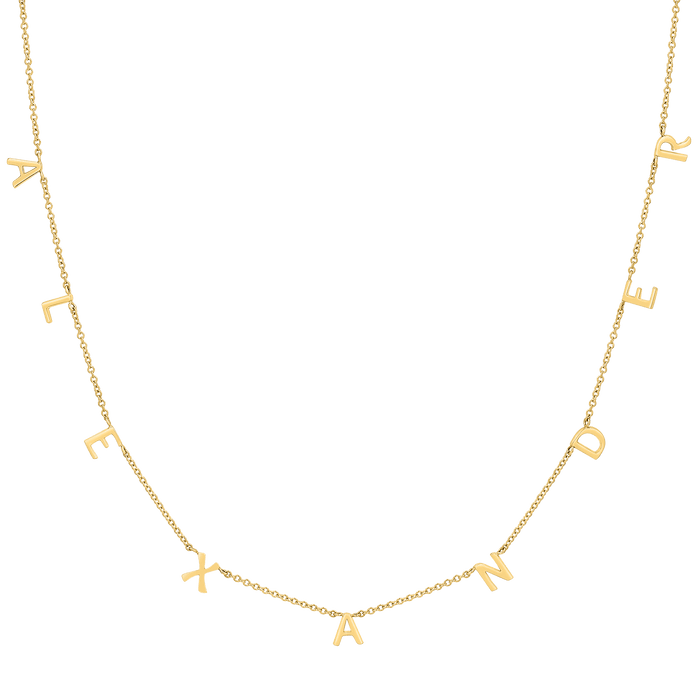 Mini Spaced Letter Necklace