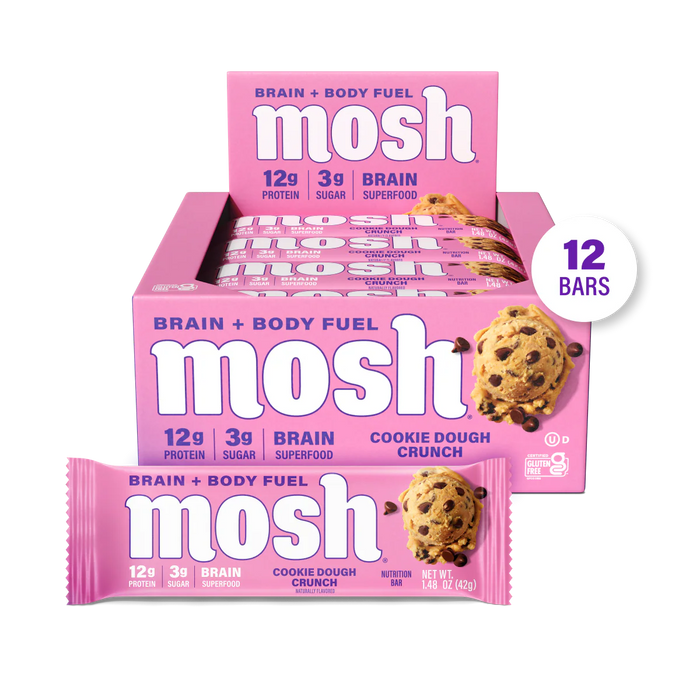 Mosh, Protein Bar, Cookie Dough Crunch, 1.52 oz, 12 Bars – 2-Pack