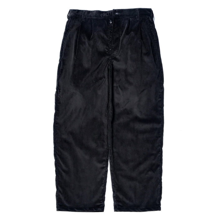 MP25105 DOUBLE-PLEAT CORDUROY TROUSERS - BLACK