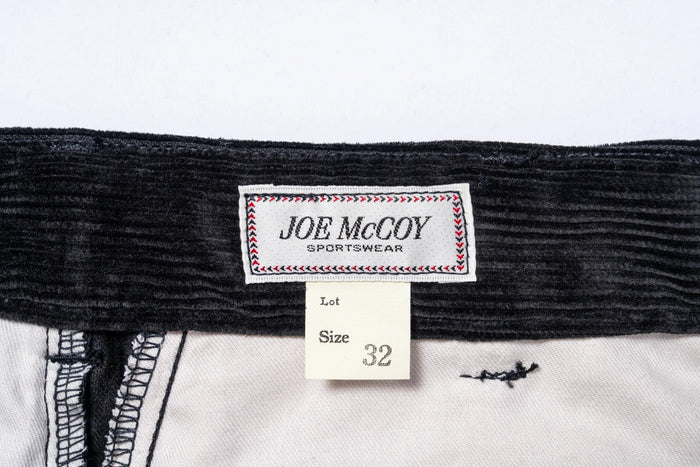 MP25105 DOUBLE-PLEAT CORDUROY TROUSERS - BLACK