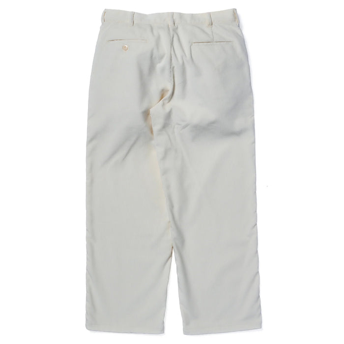 MP25105 DOUBLE-PLEAT CORDUROY TROUSERS - WHITE