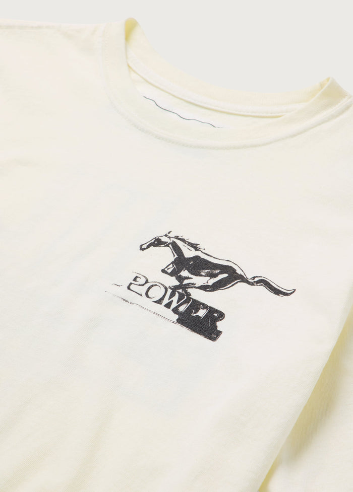 MUSTANG CROSS TEE S/S - BONE