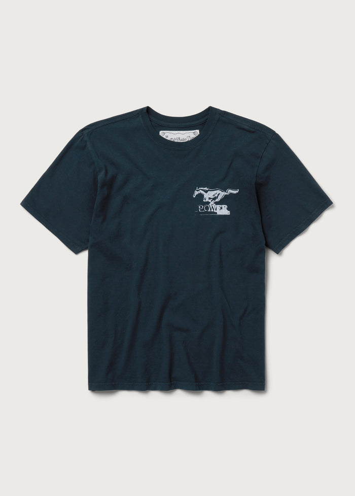 MUSTANG CROSS TEE S/S - HARD WASHED BLACK