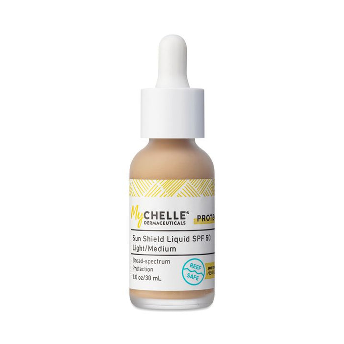 MyChelle Sun Shield Liquid Tint SPF 50, Light/Medium, 1 fl oz