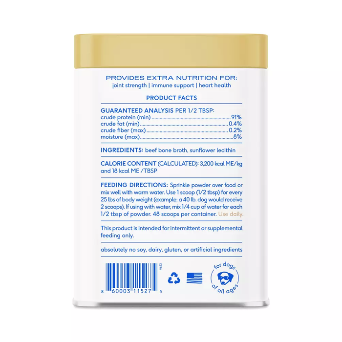 Native Pet Grass-Fed Beef Bone Broth Powder for Dogs – 2 Pack