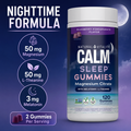 Natural Vitality SLEEP Blueberry Magnesium Gummies – 120 Count – 2-Pack