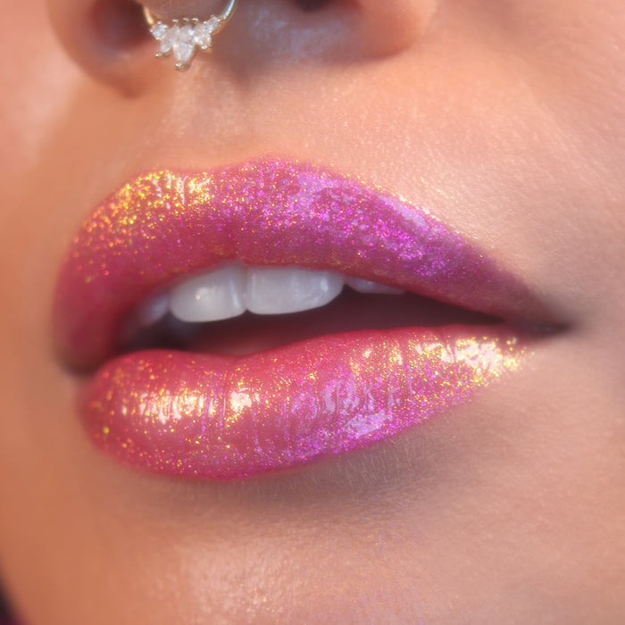 Nova Chroma Gloss (Pink/Gold) - Multichrome Lip Gloss - Glisten Cosmetics