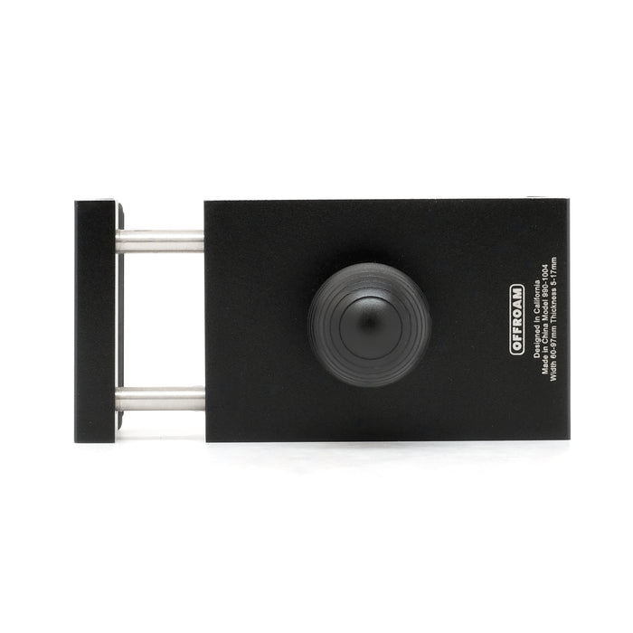 Image of Offroam Universal Phone Holder. Offroam premium all metal phone mounts install easily without drilling or glue. Perfect placement without blocking screens, driver view, or air flow.