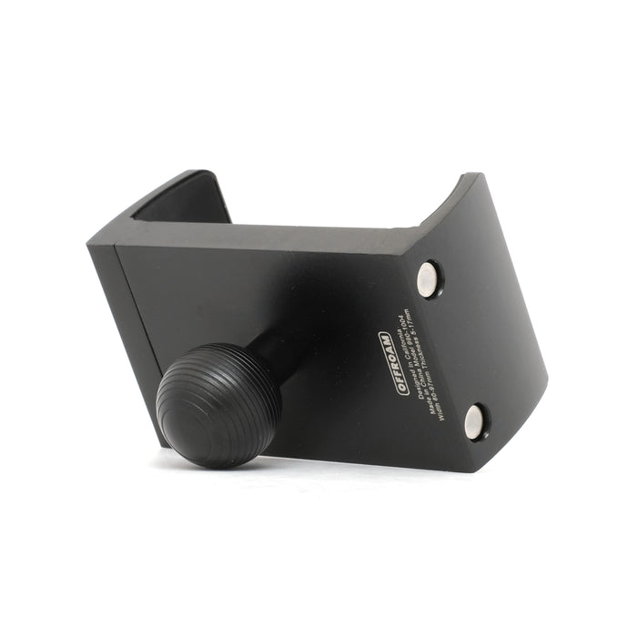 Image of Offroam Universal Phone Holder. Offroam premium all metal phone mounts install easily without drilling or glue. Perfect placement without blocking screens, driver view, or air flow.