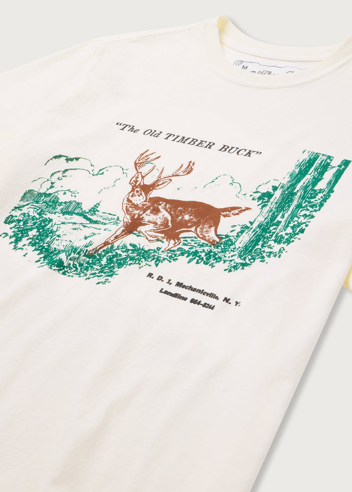 OLD TIMBER BUCK TEE S/S - BONE