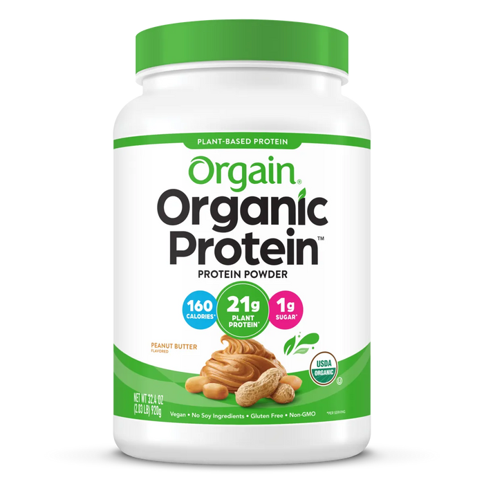 Orgain Organic Plant-Based Protein Powder Peanut Butter 2.03 lb – front