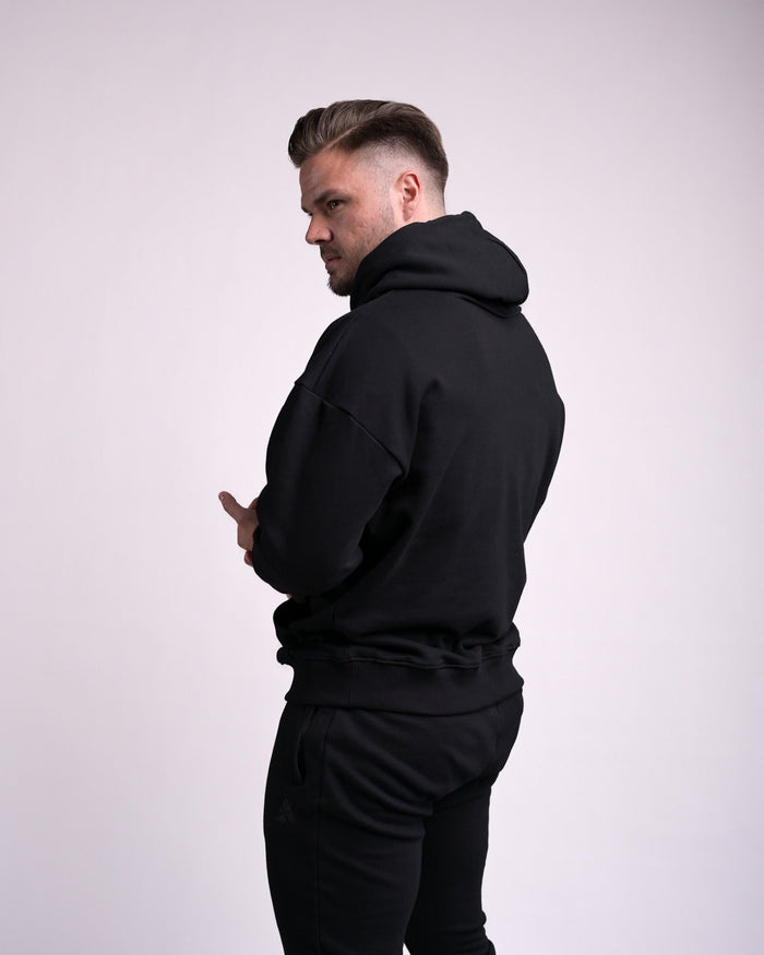 Oversize Hoodie (Black/Black) - Athletic Aesthetics
