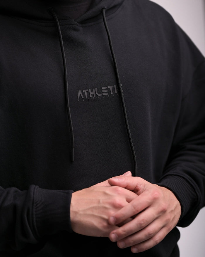 Oversize Hoodie (Black/Black) - Athletic Aesthetics
