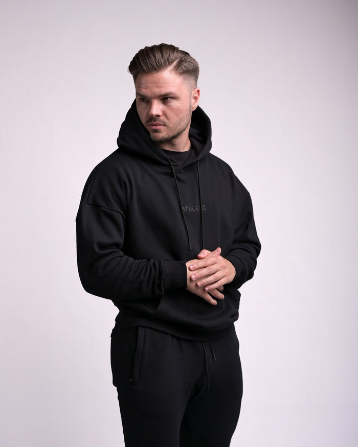 Oversize Hoodie (Black/Black) - Athletic Aesthetics