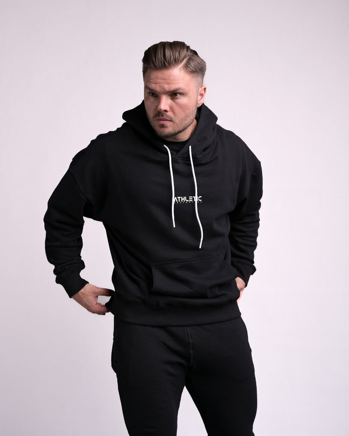 Oversize Hoodie (Black/White) - Athletic Aesthetics