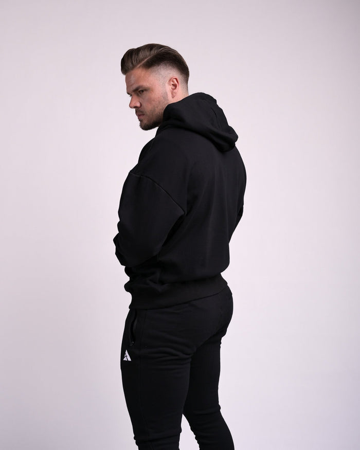 Oversize Hoodie (Black/White) - Athletic Aesthetics