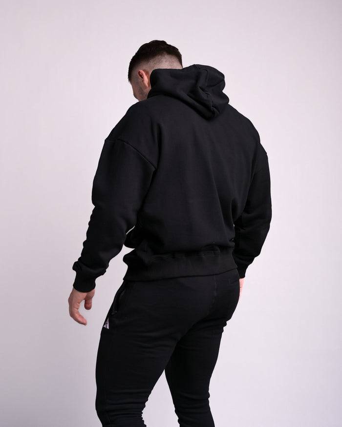Oversize Hoodie (Black/White) - Athletic Aesthetics