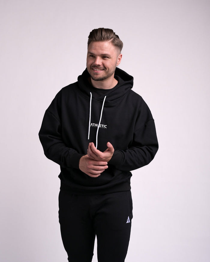 Oversize Hoodie (Black/White) - Athletic Aesthetics