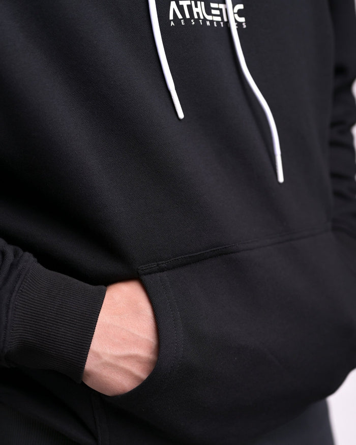 Oversize Hoodie (Black/White) - Athletic Aesthetics
