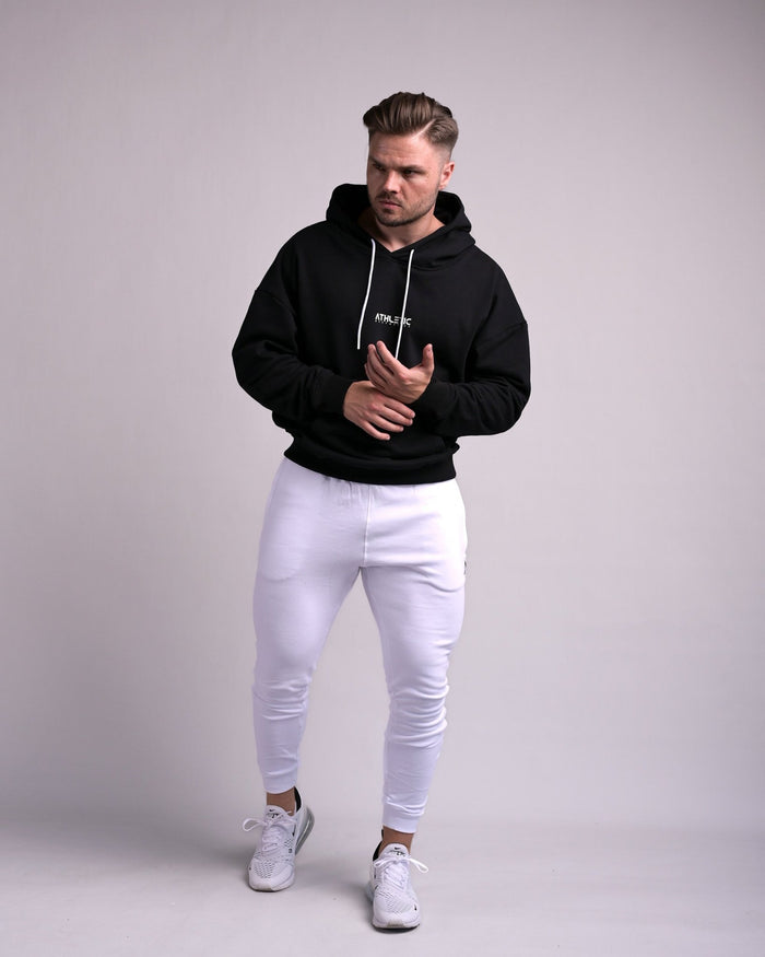 Oversize Hoodie (Black/White) - Athletic Aesthetics