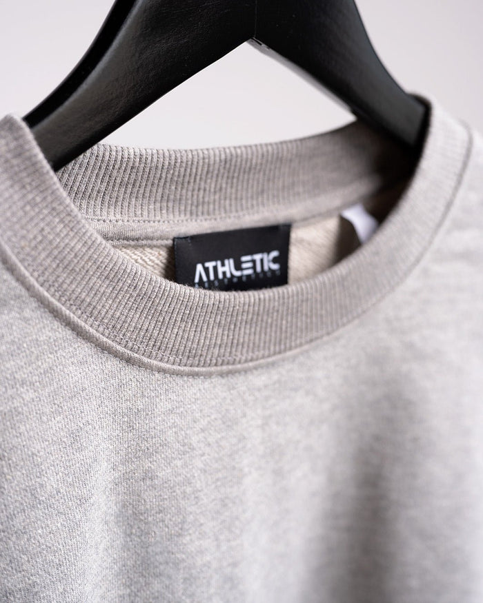 Oversized Crewneck Sweater (Grey Marl) - HQ Basics - Athletic Aesthetics