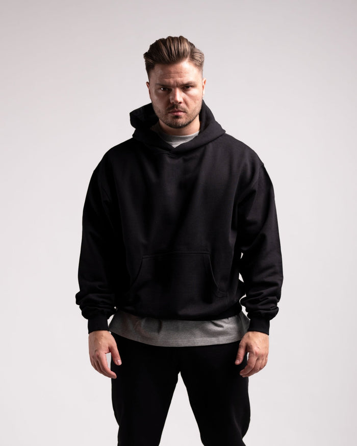 Oversized Hoodie (Black) - HQ Basics - Athletic Aesthetics