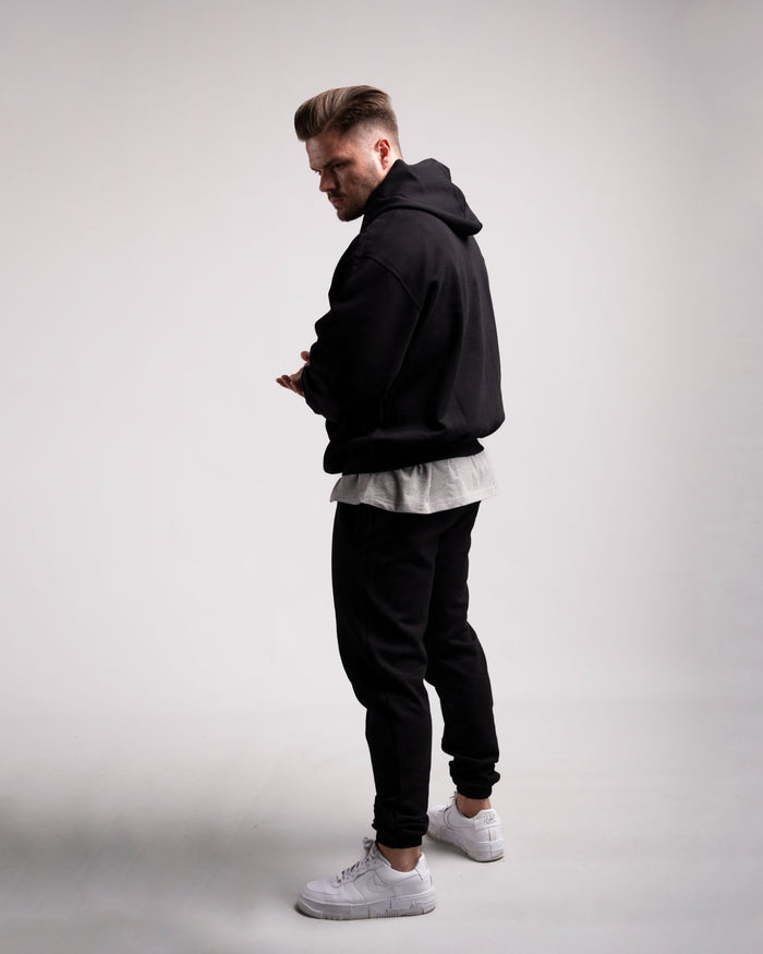 Oversized Hoodie (Black) - HQ Basics - Athletic Aesthetics