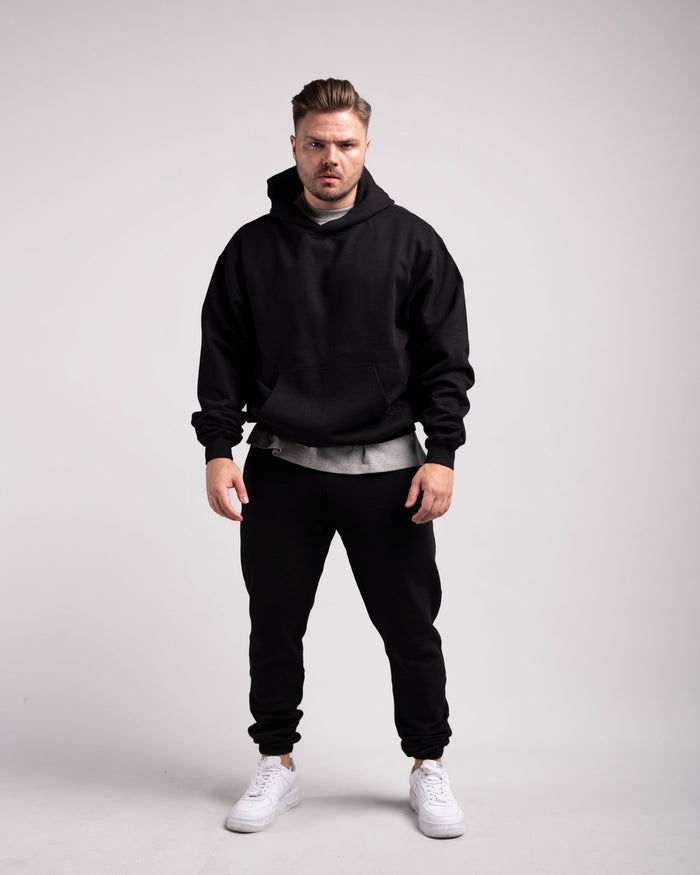 Oversized Hoodie (Black) - HQ Basics - Athletic Aesthetics