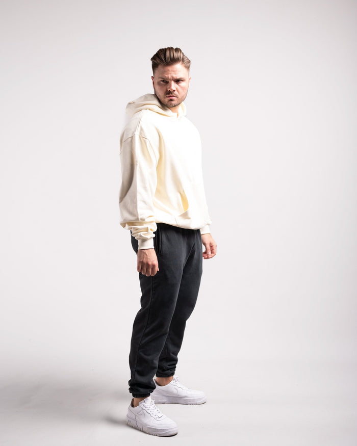 Oversized Hoodie (Cream) - HQ Basics - Athletic Aesthetics