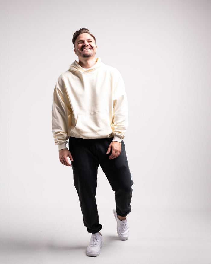 Oversized Hoodie (Cream) - HQ Basics - Athletic Aesthetics