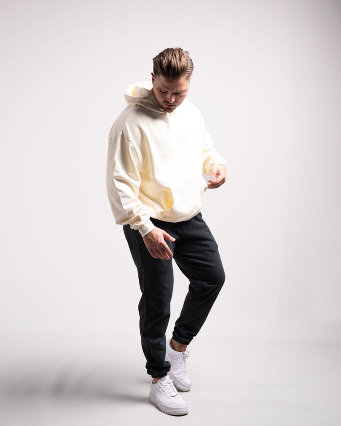 Oversized Hoodie (Cream) - HQ Basics - Athletic Aesthetics
